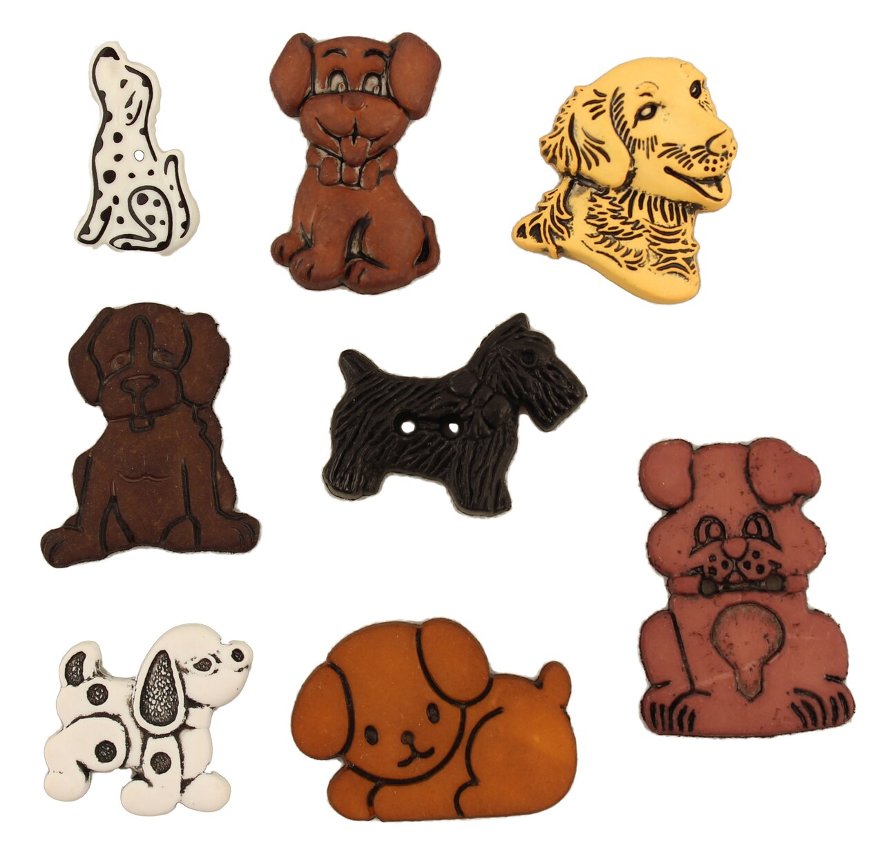Buttons Galore and More Craft & Sewing Buttons - Dog Daze - 24 Buttons